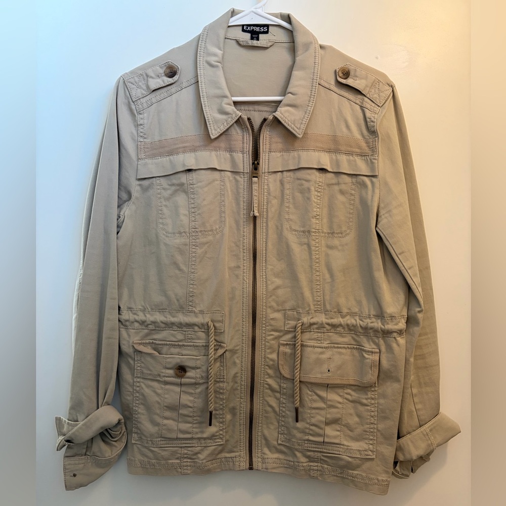 Express Beige Military Jacket